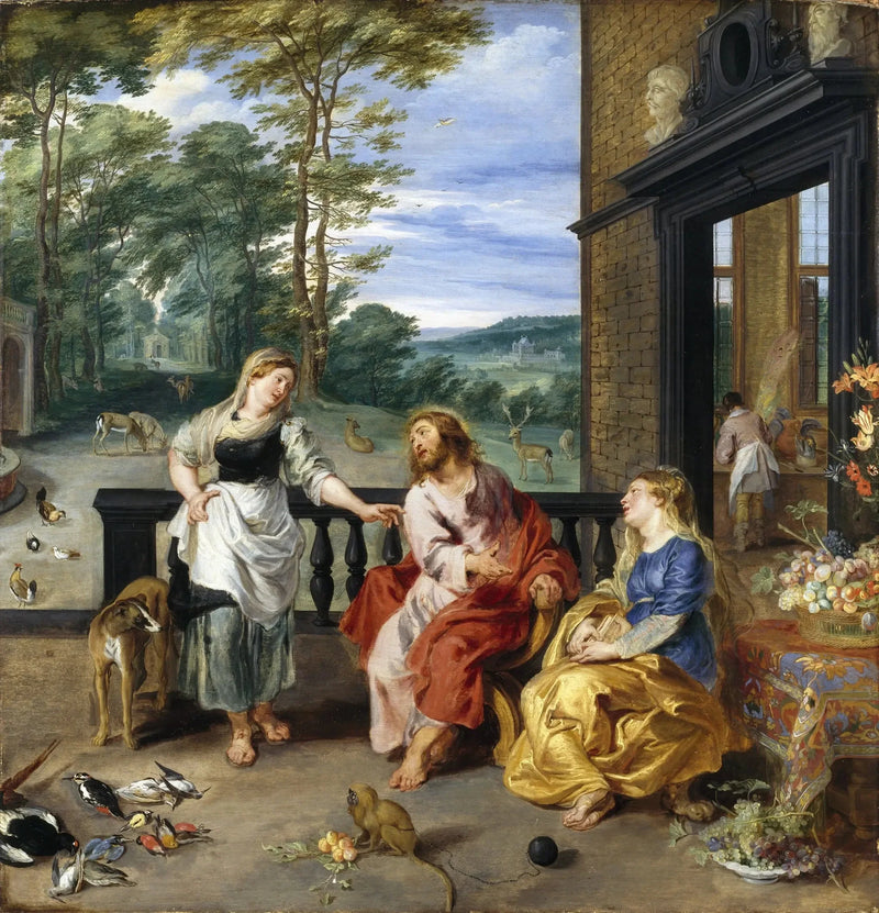 Kristus i Martas og Maria's hus - Peter Paul Rubens