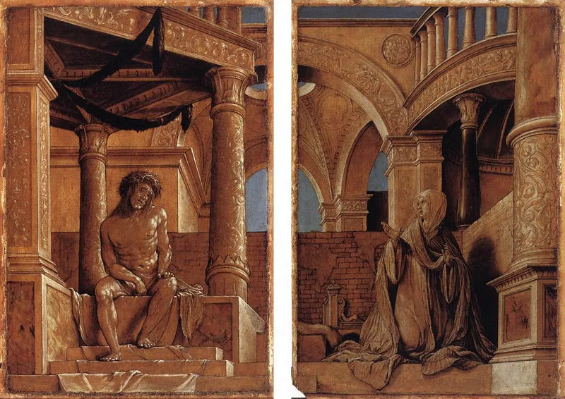 Kristus af smerte og den grædende Jomfru - Hans Holbein den Yngre