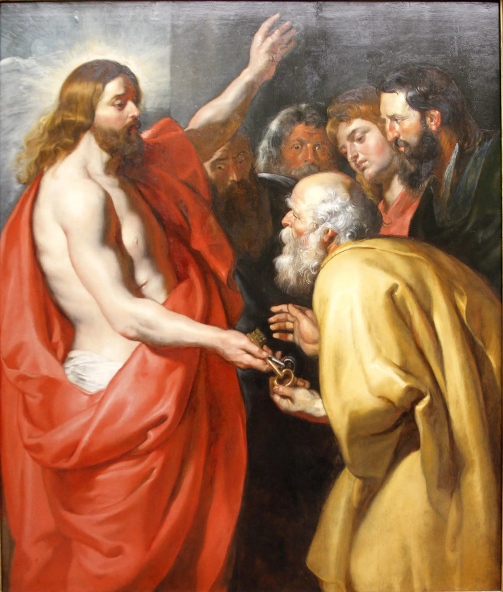 Le Christ donnant les clés à saint Pierre - Peter Paul Rubens image 1 reproduction de peinture à l’huile