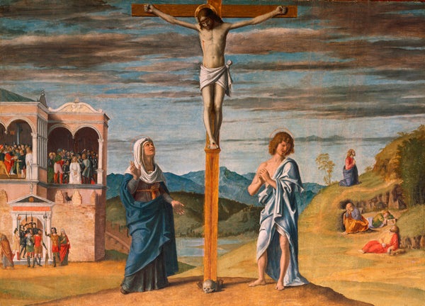 Kristus på korset med Jomfruen og Sankt Johannes Evangelisten - Cima da Conegliano