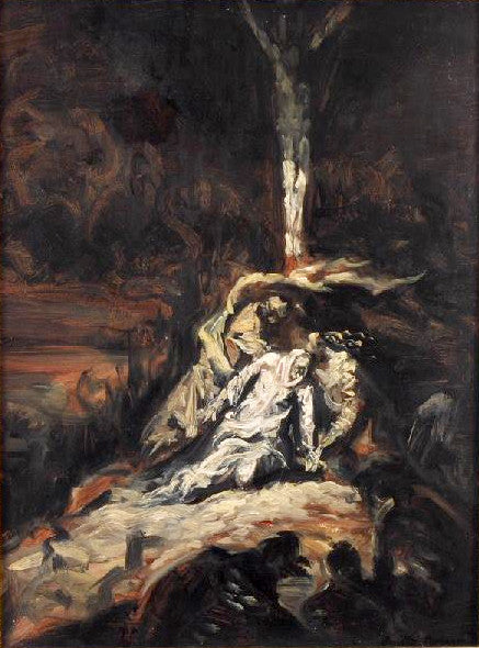 Kristus på korset, eller Jomfruen ved korsets fod - Émile Bernard