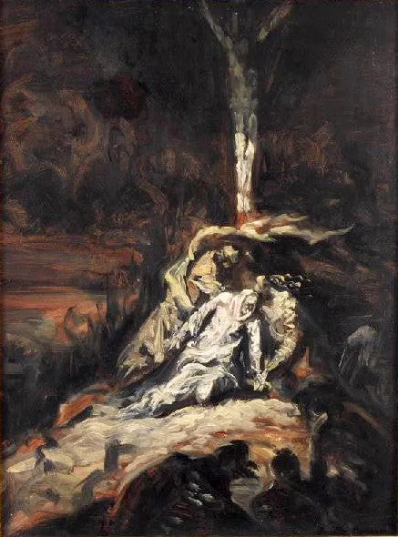 Kristus på korset, eller Jomfruen ved korsets fod - Émile Bernard