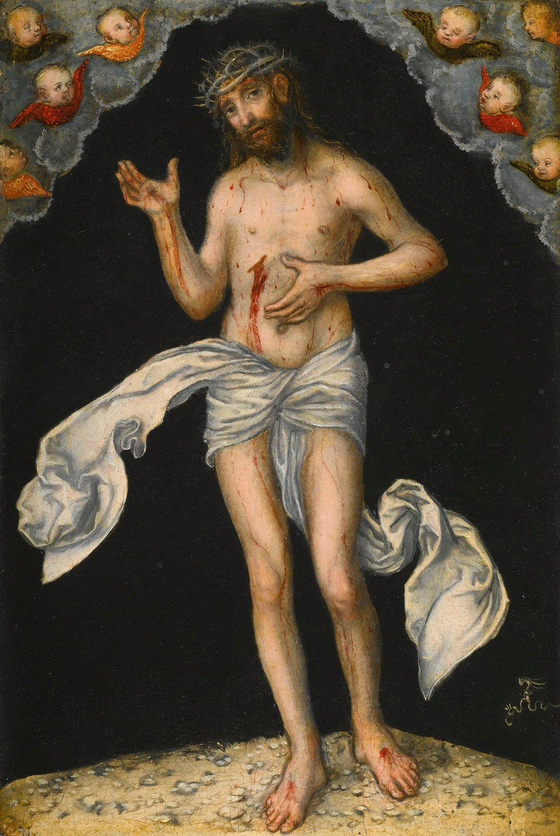 Kristus som en smertefuld mand, der viser sine sår - Lucas Cranach den Ældre