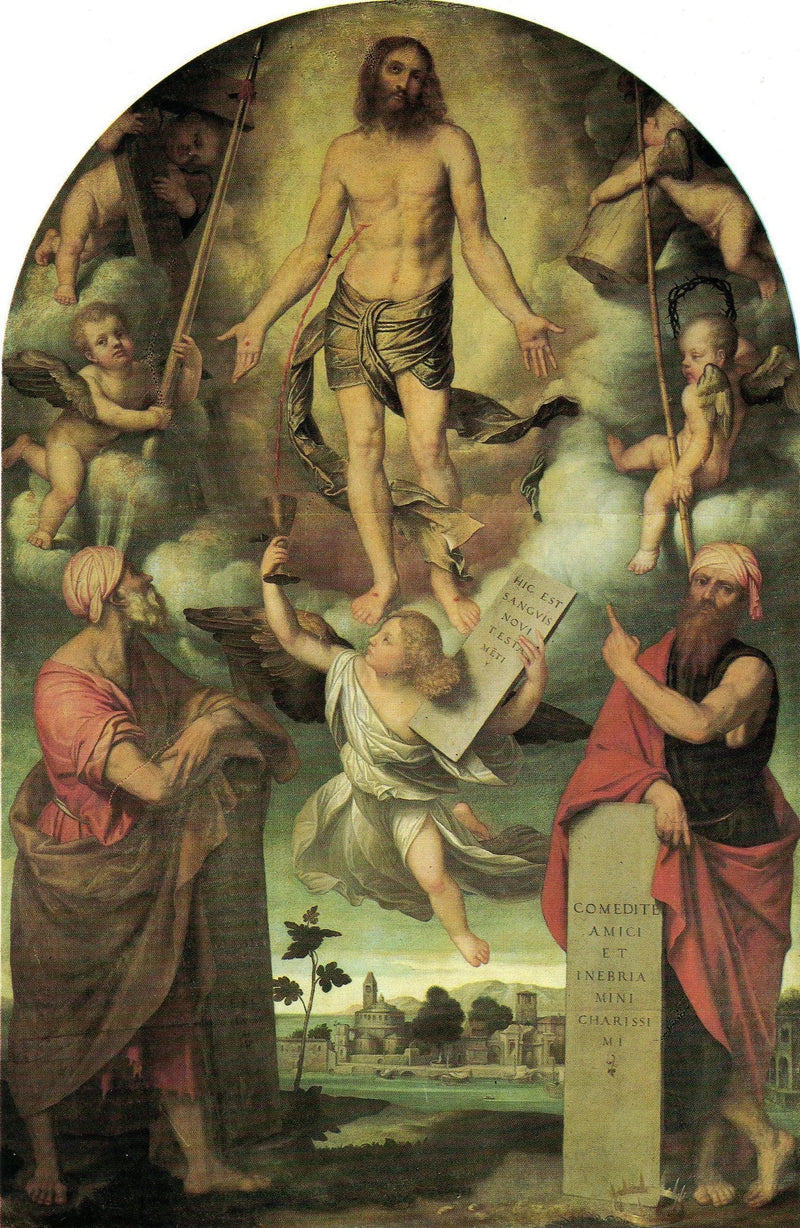 Kristus i lidelse med Moses og Salomon - Alessandro Bonvicino