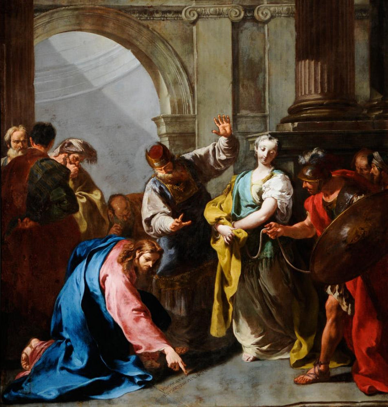 Kristus og utroskab - Giovanni Battista Pittoni