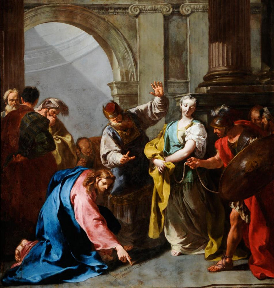 Kristus og utroskab - Giovanni Battista Pittoni