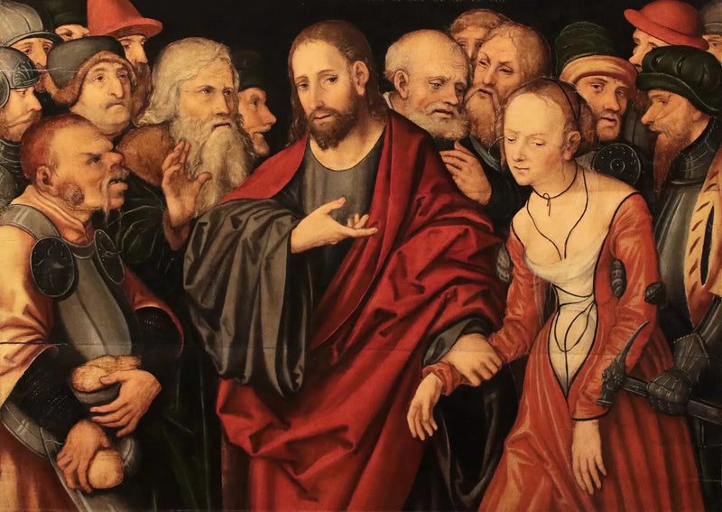 Kristus og horen - Lucas Cranach den Ældre