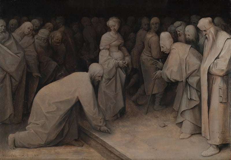 Kristus og den voksne kvinde - Pieter Brueghel den Ældre