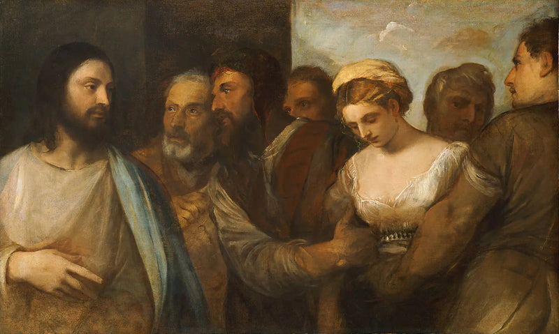 Kristus og den adultere kvinde - Titian