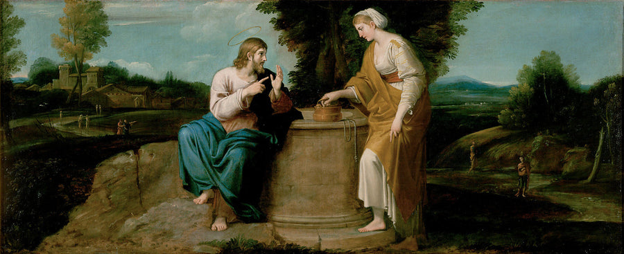 Kristus og den samaritiske kvinde - Annibale Carracci