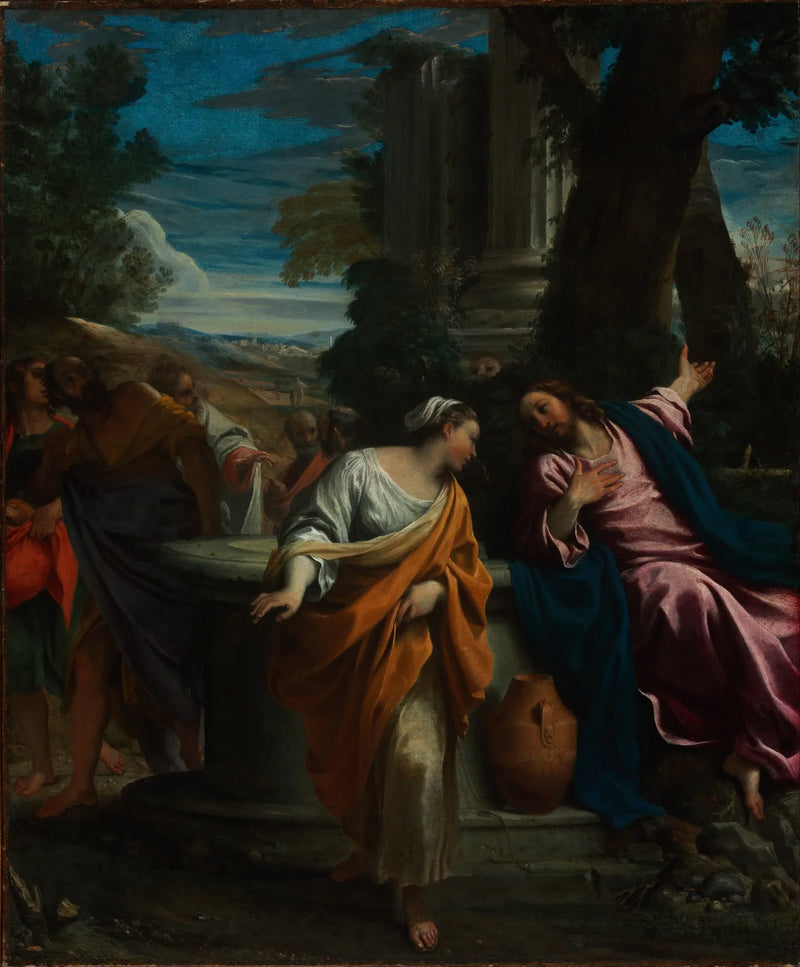 Kristus og den samaritaniske kvinde - Annibale Carracci