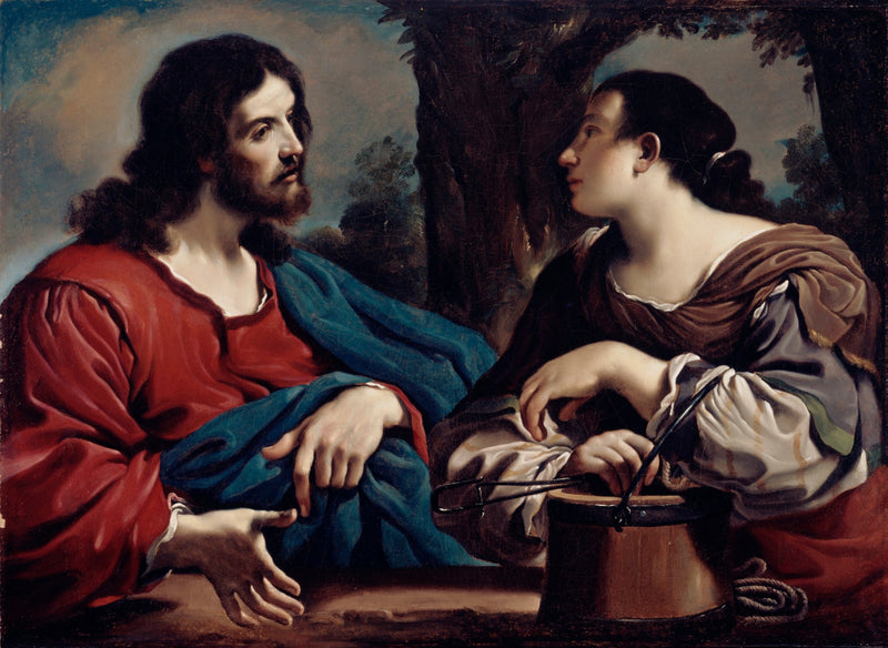 Kristus og den samaritaniske kvinde - Guercino