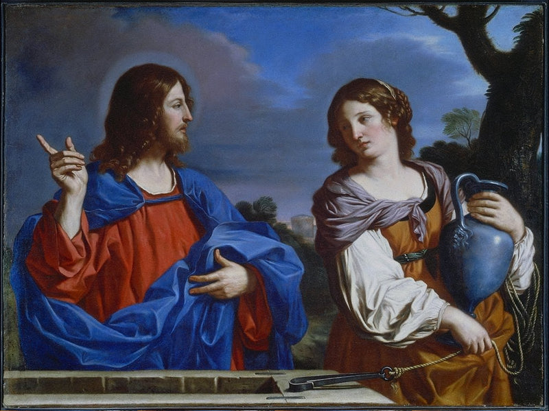 Kristus og den samaritaniske kvinde - Guercino