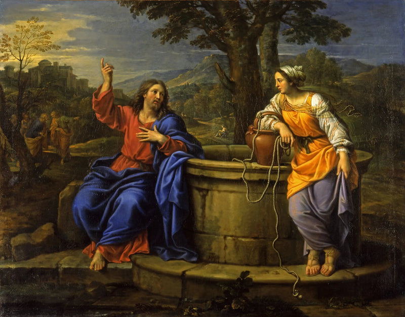 Kristus og den samaritiske kvinde - Pierre Mignard