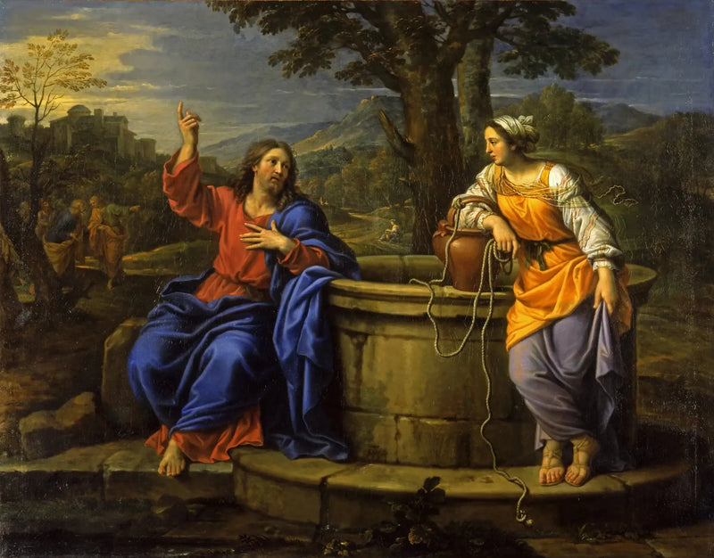 Kristus og den samaritiske kvinde - Pierre Mignard