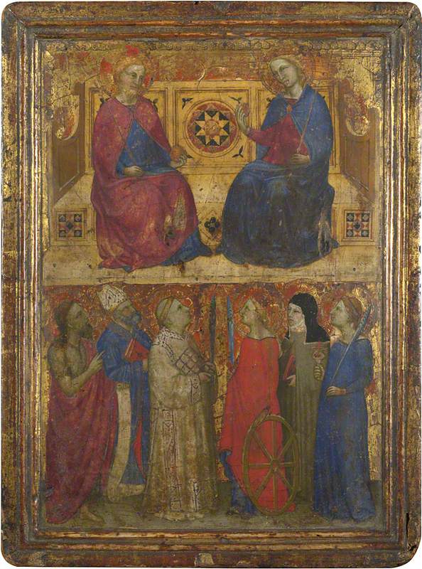 Kristus og Jomfruen med de hellige - Giovanni da Milano