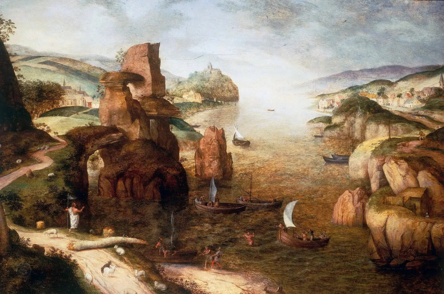 Kristus og apostlene ved Genesaret Sø - Pieter Brueghel den Ældre