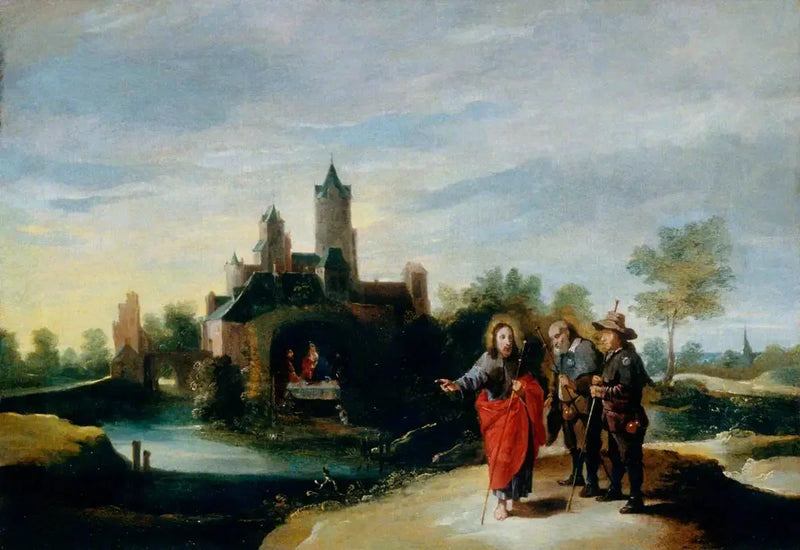 Kristus og disciple på Emmaus-vandringen - David Teniers den Yngre