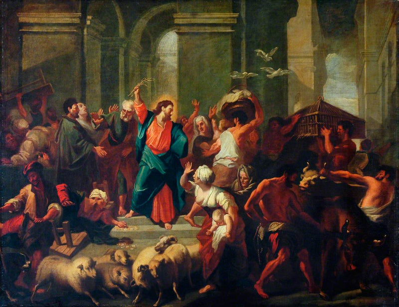 Kristus driver handlende ud af templet - Jean-Baptiste Jouvenet