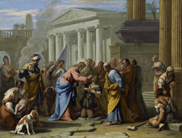 Kristus helbreder den blinde - Sebastiano Ricci