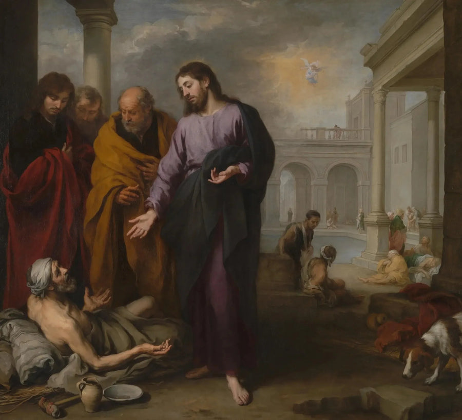 Kristus helbreder den lamme ved Betesda-søen - Bartolomé Esteban Murillo