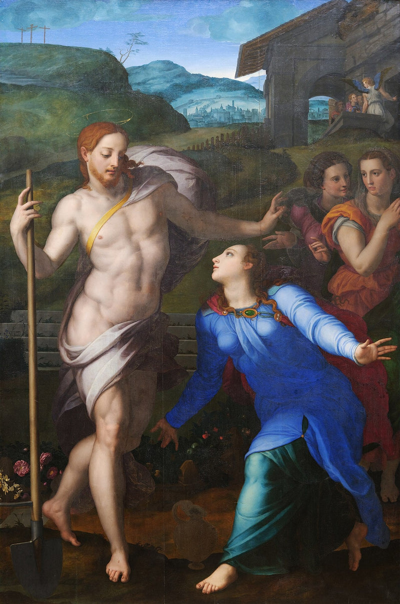 Kristus som havearbejder vises for helgeninde Maria Magdalena - Bronzino