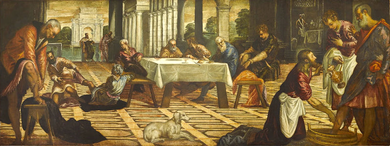 Kristus vasker disciplenes fødder - Jacopo Tintoretto