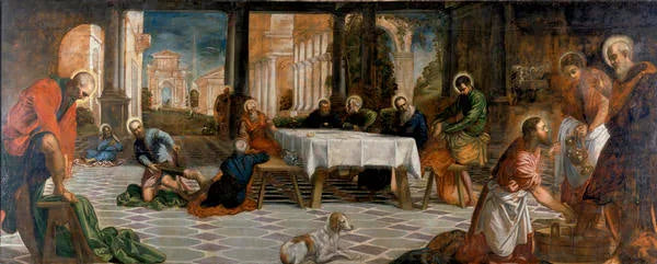 Kristus vasker disciplenes fødder - Jacopo Tintoretto