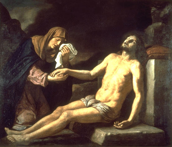 Kristus død grædt af Jomfruen - Guercino