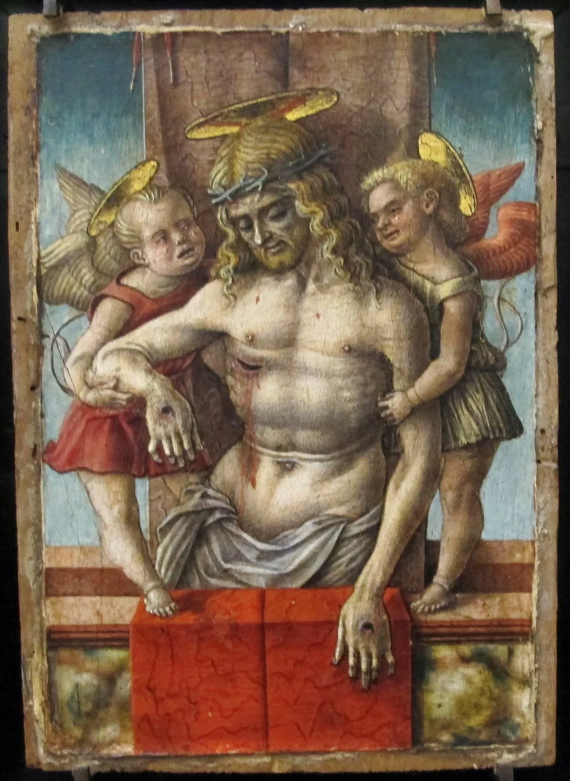 Kristus død understøttet af to engle - Carlo Crivelli