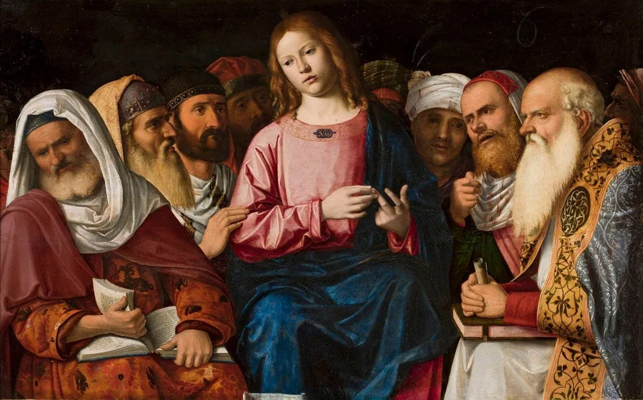 Kristus blandt lærerne (detalje). - Cima da Conegliano