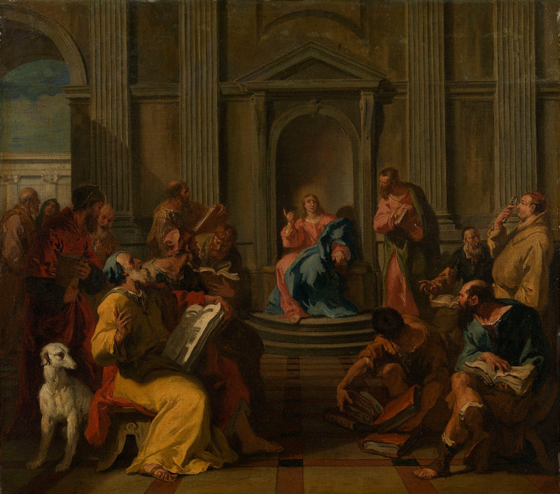 Kristus blandt tempelns lærde - Sebastiano Ricci