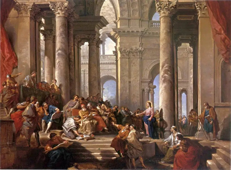 Kristus blandt lærerne - Giovanni Paolo Panini