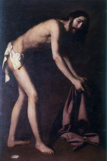 Kristus samler sine klæder - Francisco de Zurbarán
