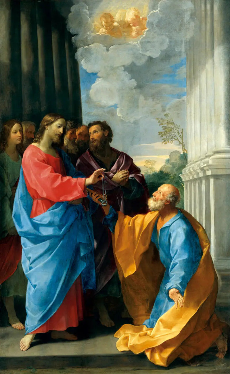 Kristus giver nøglerne til Sankt Peter - Guido Reni