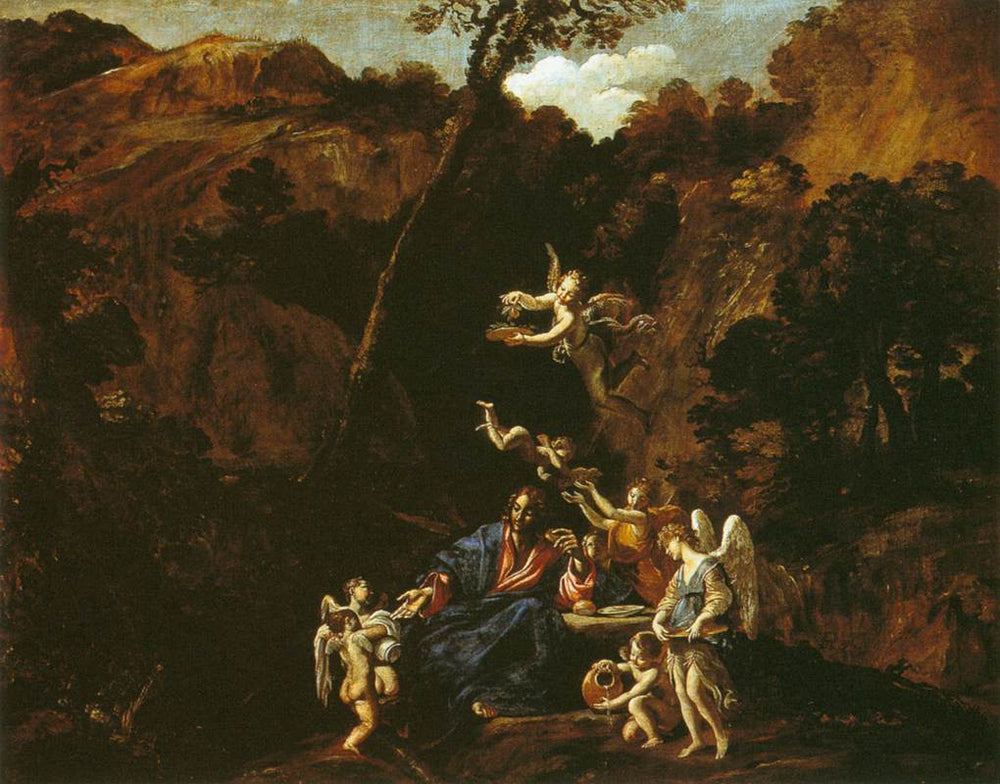 Le Christ servi par les anges - Giovanni Lanfranco image 1 reproduction réalisée par Alpha Reproduction