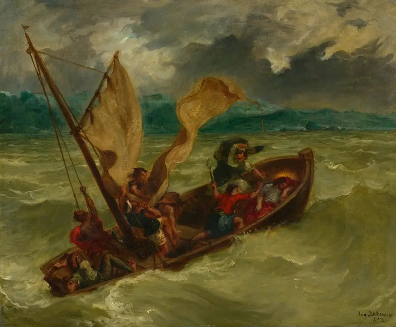 Kristus på Genesaret Sø - Eugène Delacroix