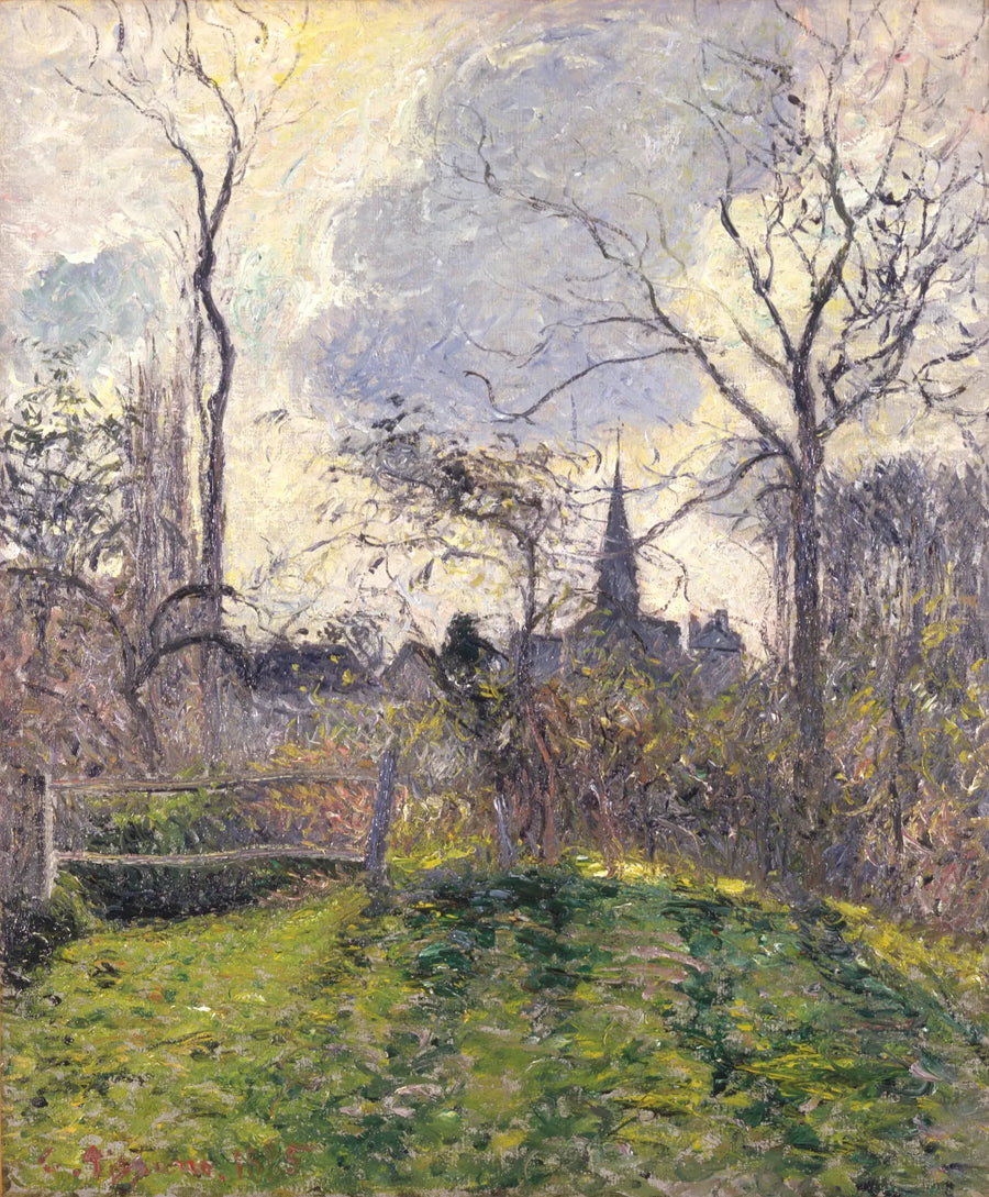 Bazincourt's klokketårn - Camille Pissarro