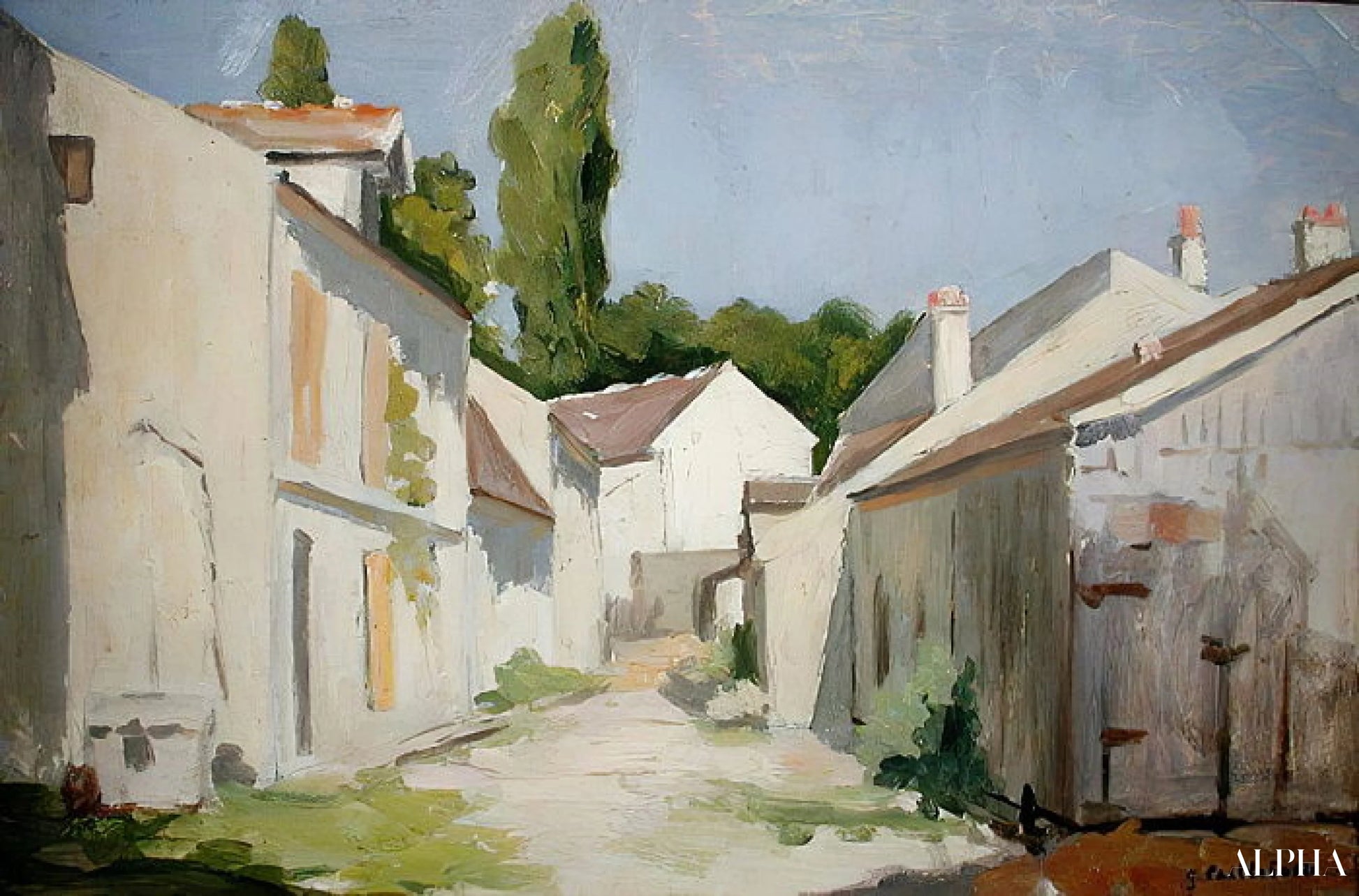 Le Clos des Abbesses, Yerres, Essonne - Caillebotte - Reproduktioner af malerier og malerier i høj kvalitet