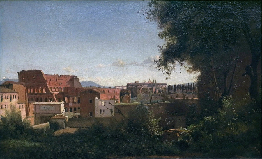 Colosseum set fra Farnèse-haverne - Jean-Baptiste Camille Corot