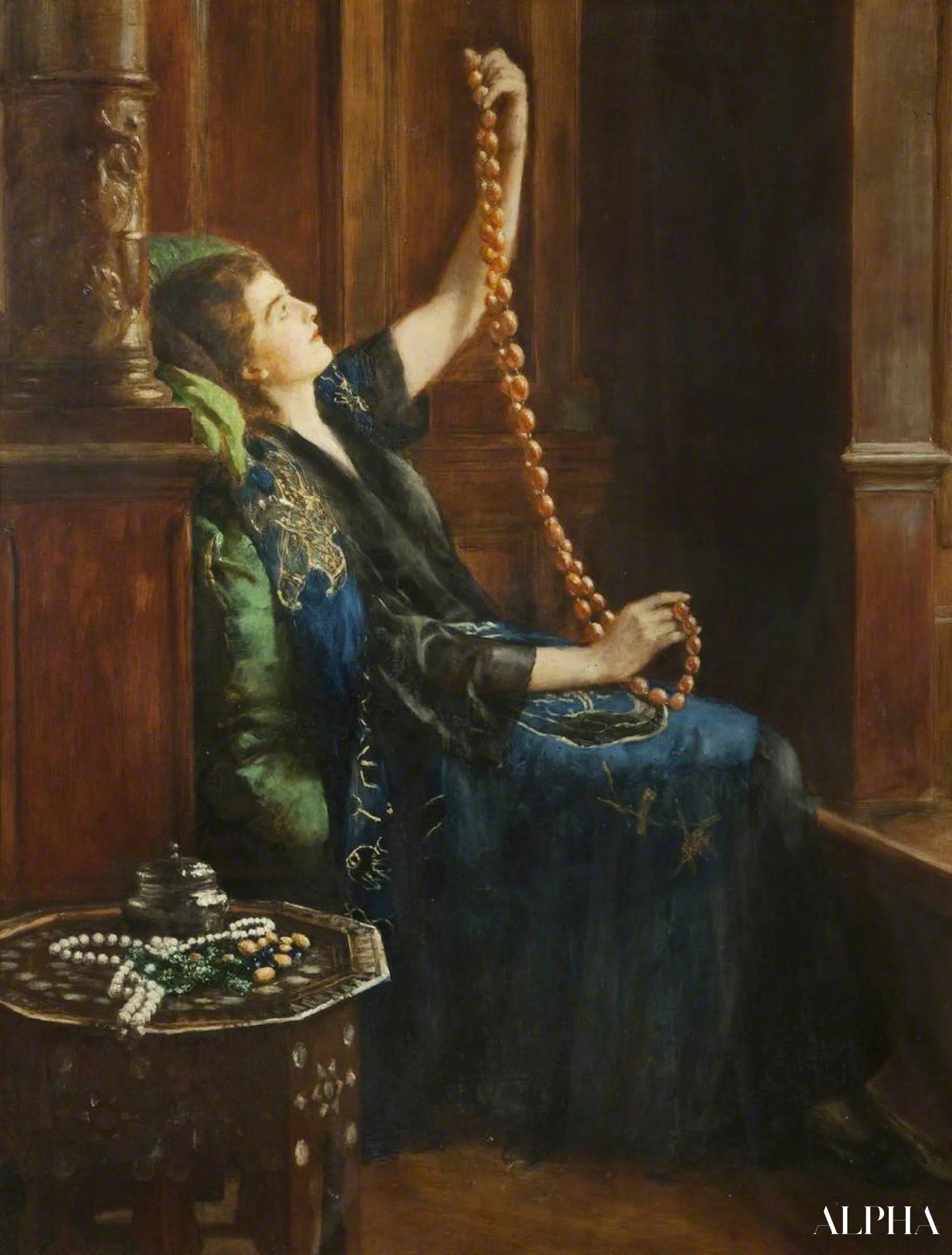 Le Collier d’Ambre de John Collier Reproductions de tableaux à la peinture à l’huile