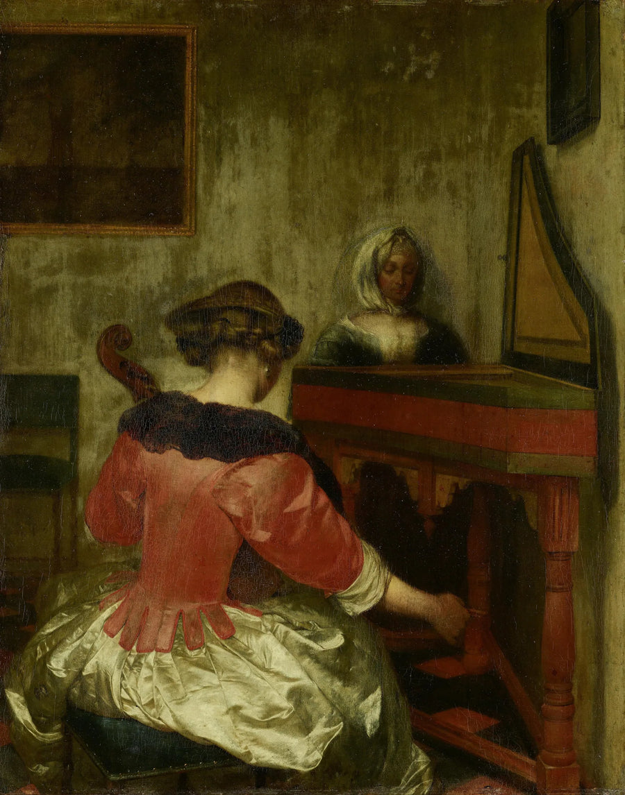 Le Concert - Gerard ter Borch image 1 copie peinte à la main à l’huile