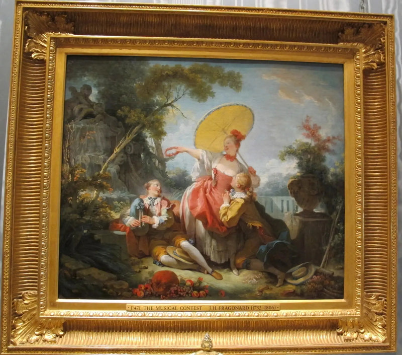 Den musikalske konkurrence - Jean-Honoré Fragonard