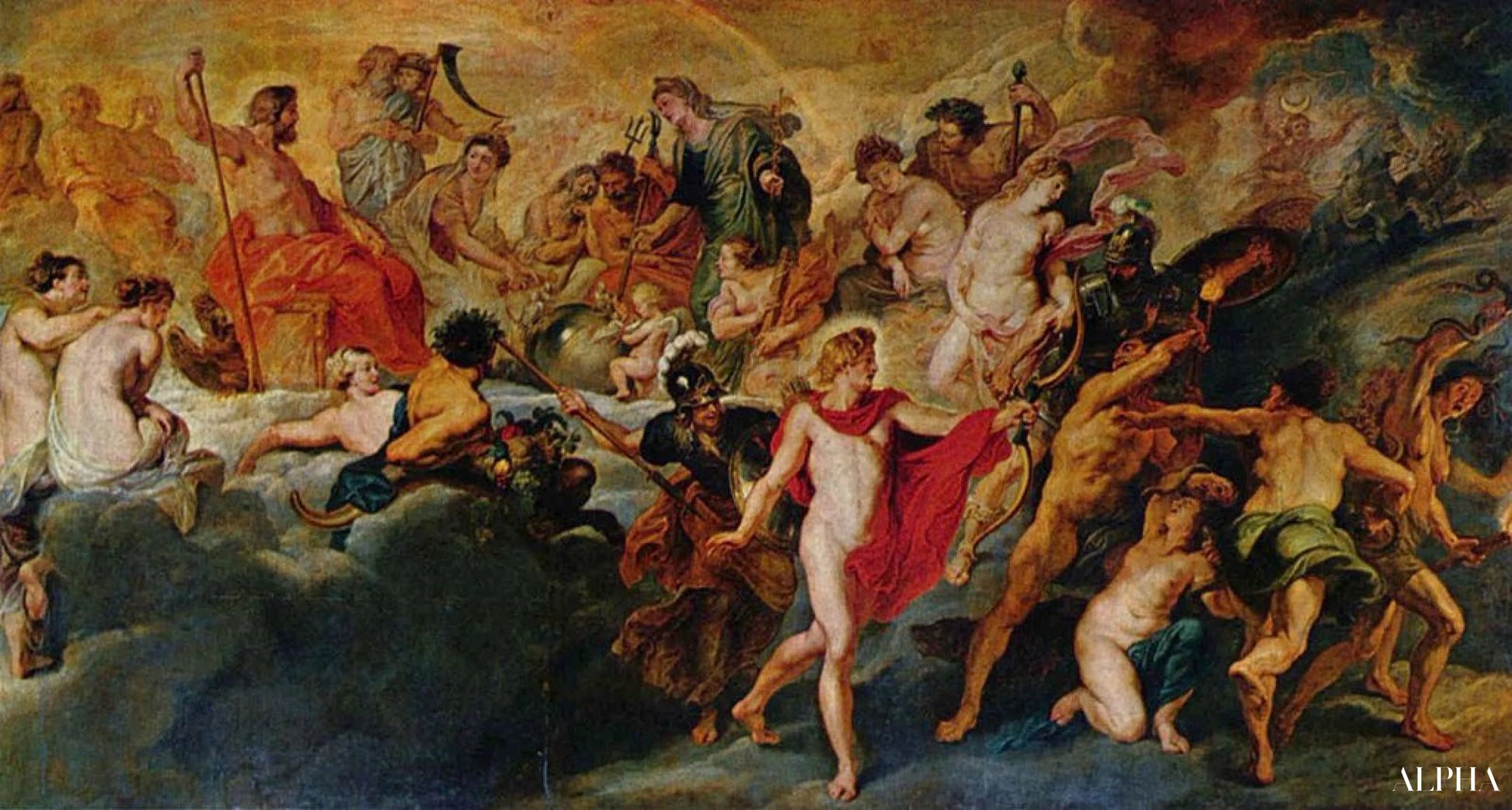 Guds råd (Marie de Médicis cyklus) - Peter Paul Rubens - Reproduktioner af malerier og højkvalitets malerier