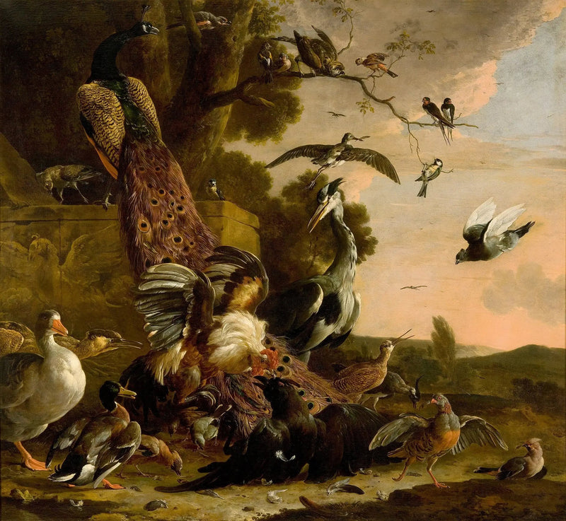 Ræv, der har mistet sin falske fjerdragt - Melchior de Hondecoeter