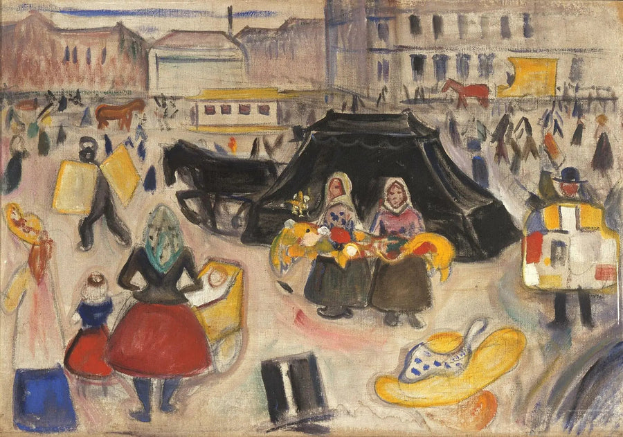 Ligbilen på Potsdamer Platz - Edvard Munch
