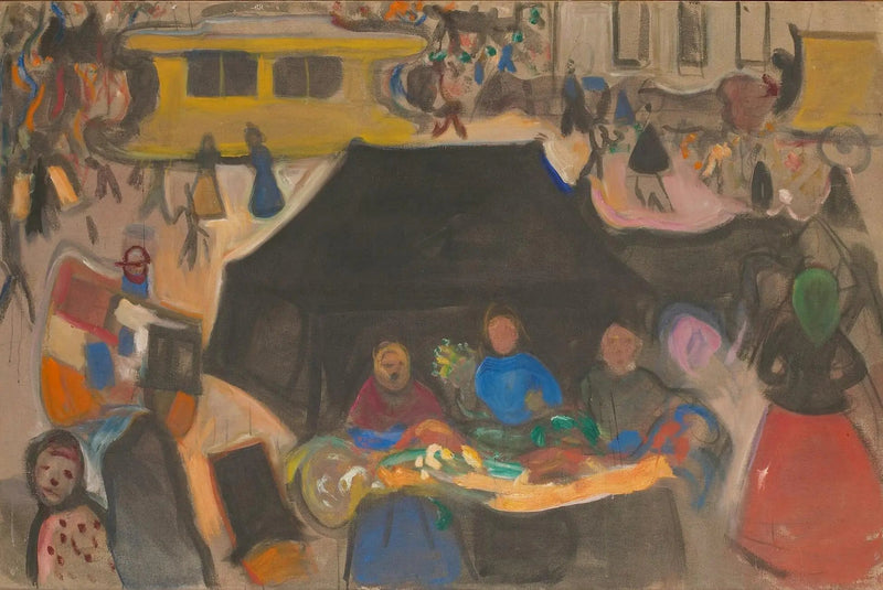 Ligbilen på Potsdamer Platz - Edvard Munch
