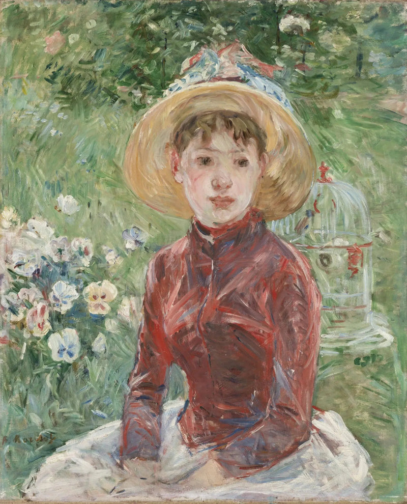 Den røde bluse - Berthe Morisot