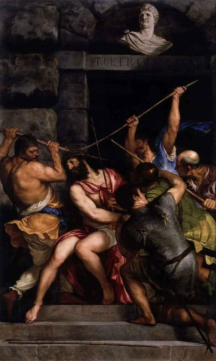 Kroningen af tornekransen - Titian