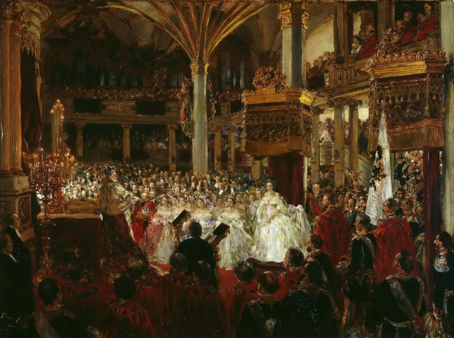 Guillaume I's kroning i Königsberg i 1861 - Adolph von Menzel